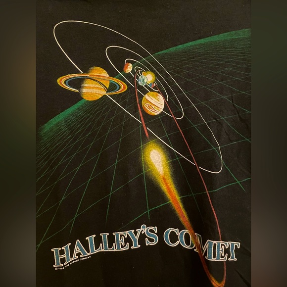 Vintage 1985 Halleyβs Comet T-Shirt / Unisex M / Extremely RARE ! / πβοΈπ - Picture 4 of 8